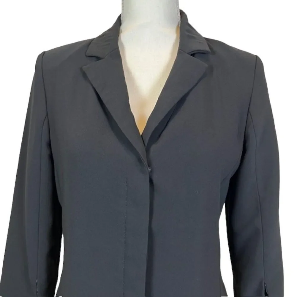 Amanda Uprichard Antwerp Blazer‎ Dress Sexy Slit Arms Collared Black Size Small